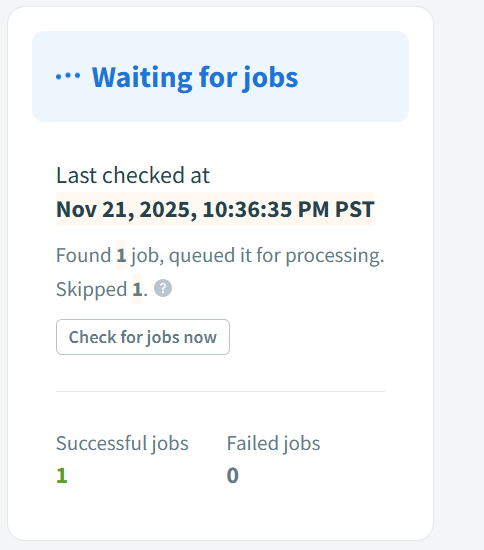 Skipping job when I set the Amount as trigger condition with not sending any values