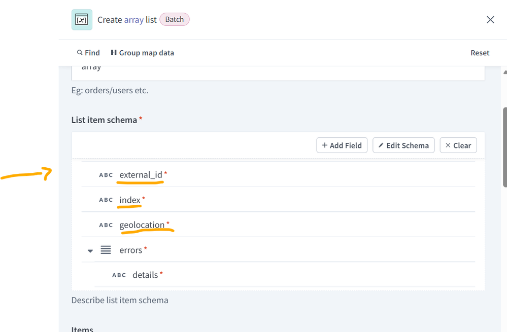 Schema defined